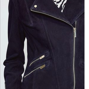 NWT Karen Millen  black suede jacket